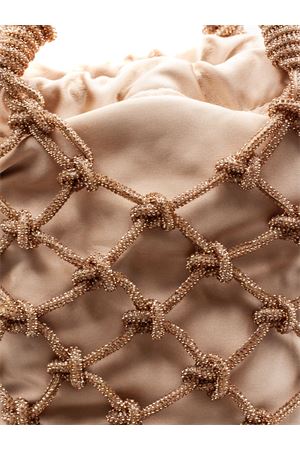 Borsa a secchiello in rete intrecciata oro PHO FIRENZE | 8023044GOLD